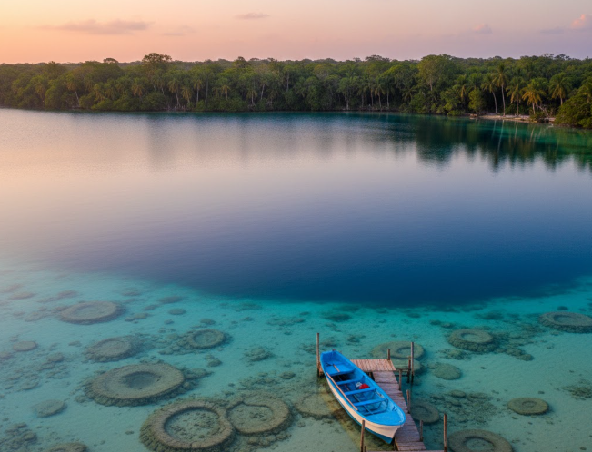 Vista panoramica Laguna de Bacalar