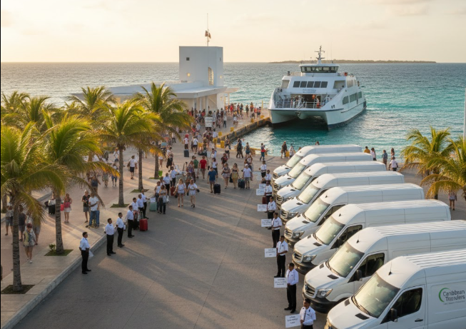 Vans privadas en ferry Playa