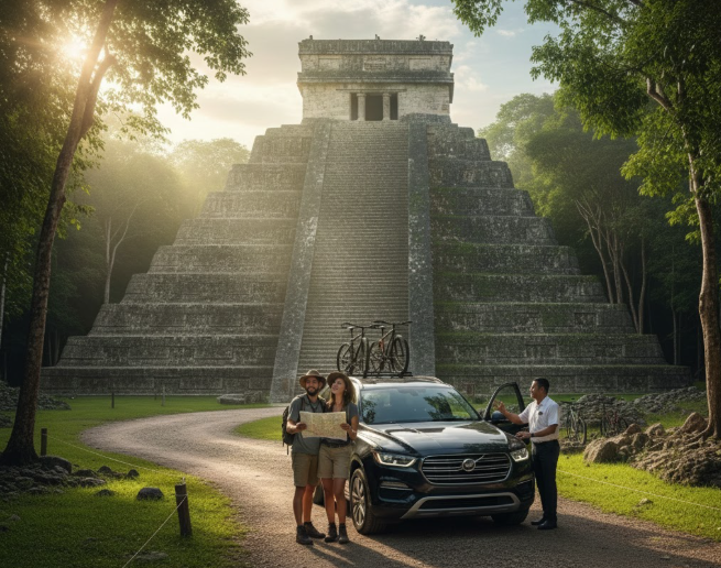 Transporte privado hacia ruinas Coba