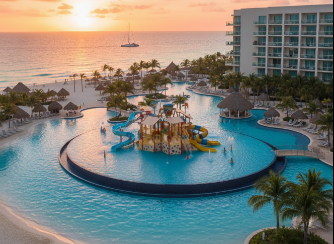 Resort familiar con alberca Cancún.