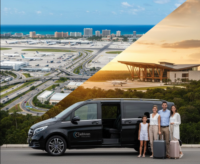 : Modern airport transportation luxury shuttle.