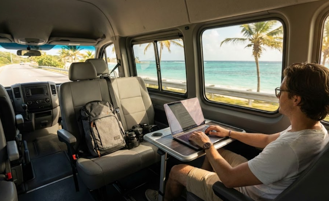 Digital nomad transport Tulum Playa