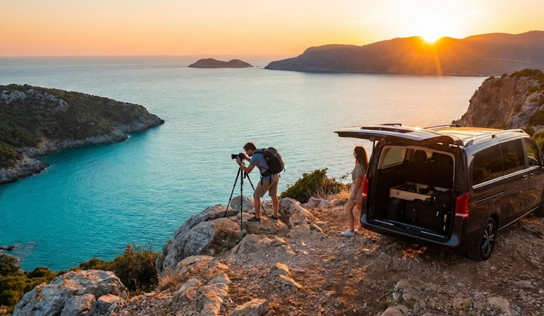 Private transport for best viewpoints.